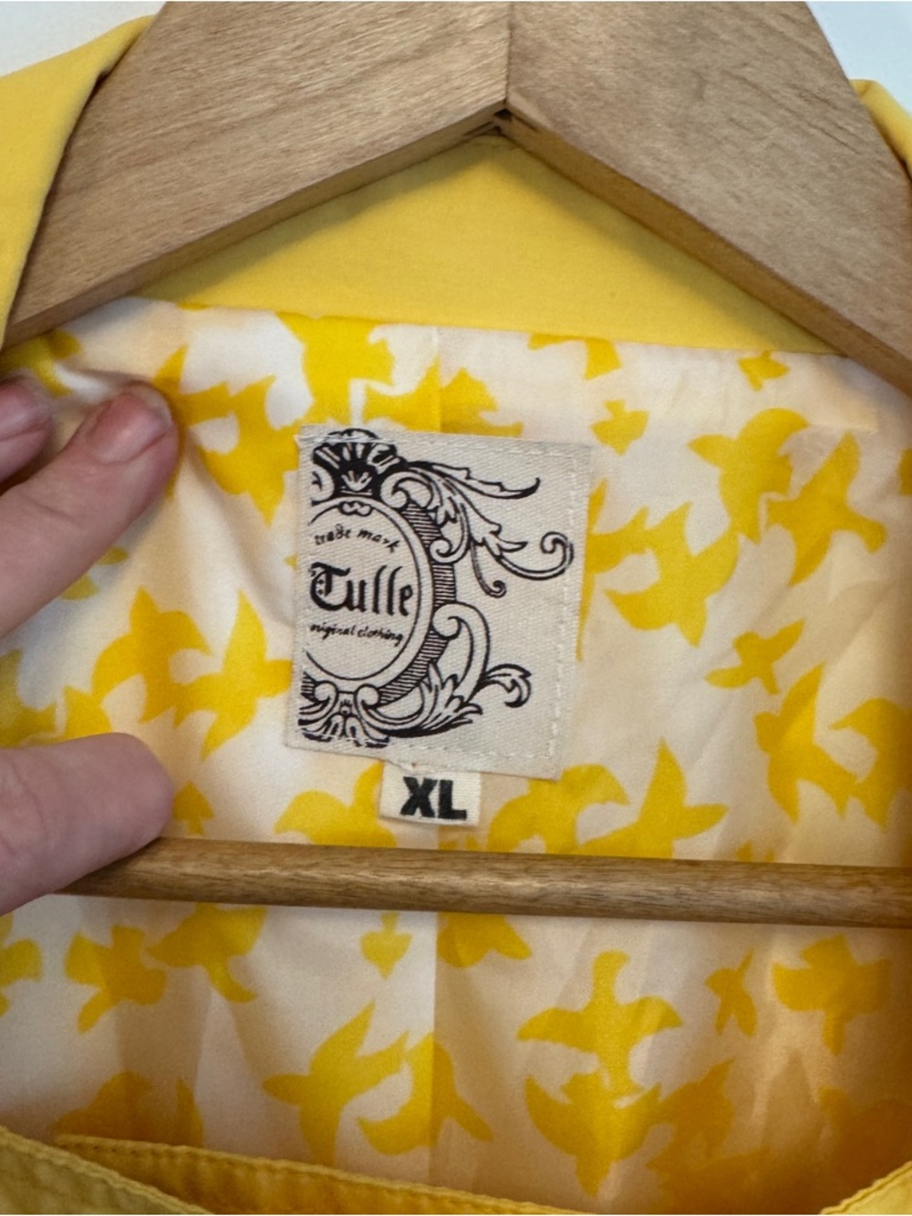 Tulle Butterfield Ruffle Yellow Double-brested Jacket Anthropologie XL - Picture 3 of 7